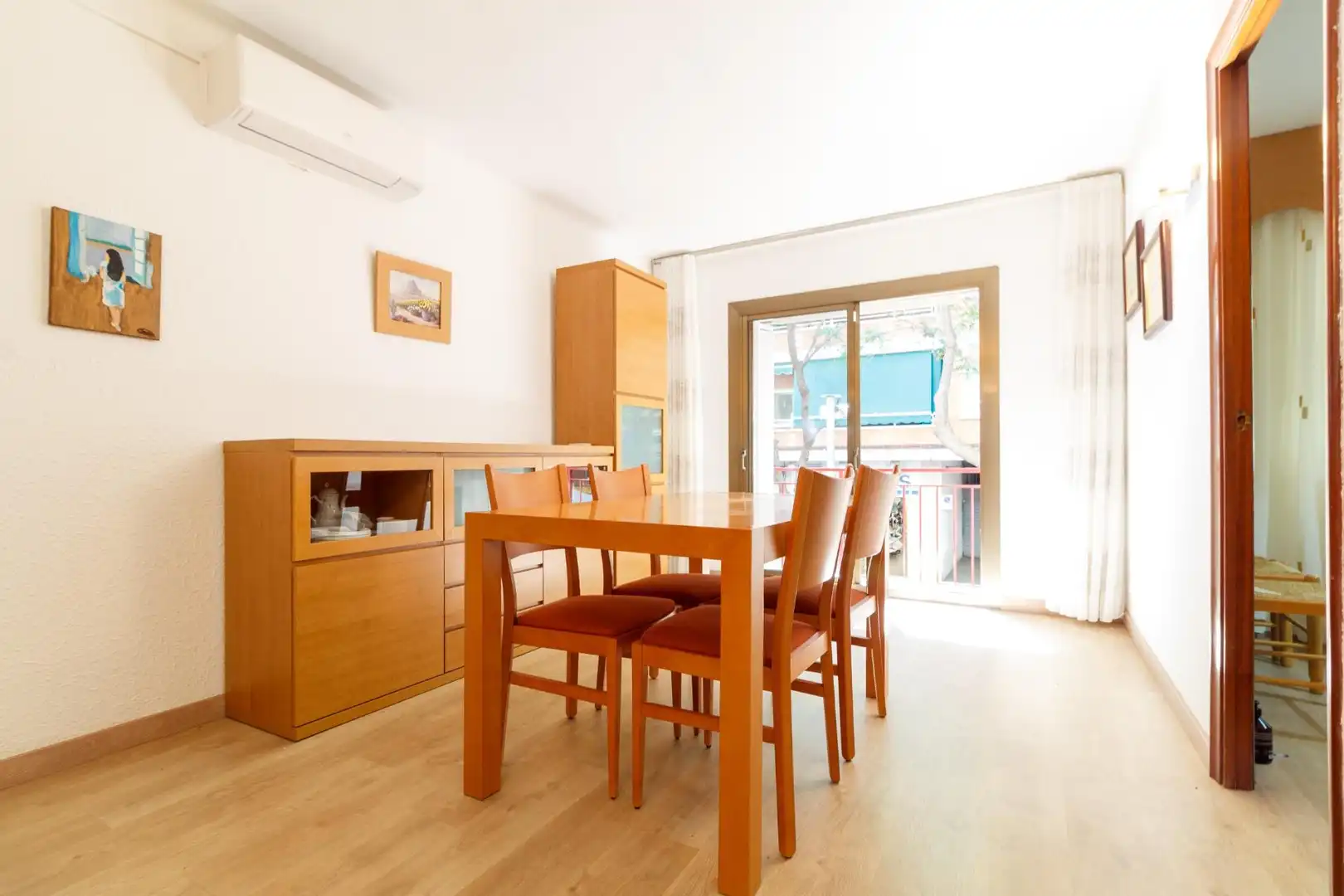 Esszimmer von Wohnung zum Verkauf in Viladecans mit Klimaanlage, Parkett und Balkon