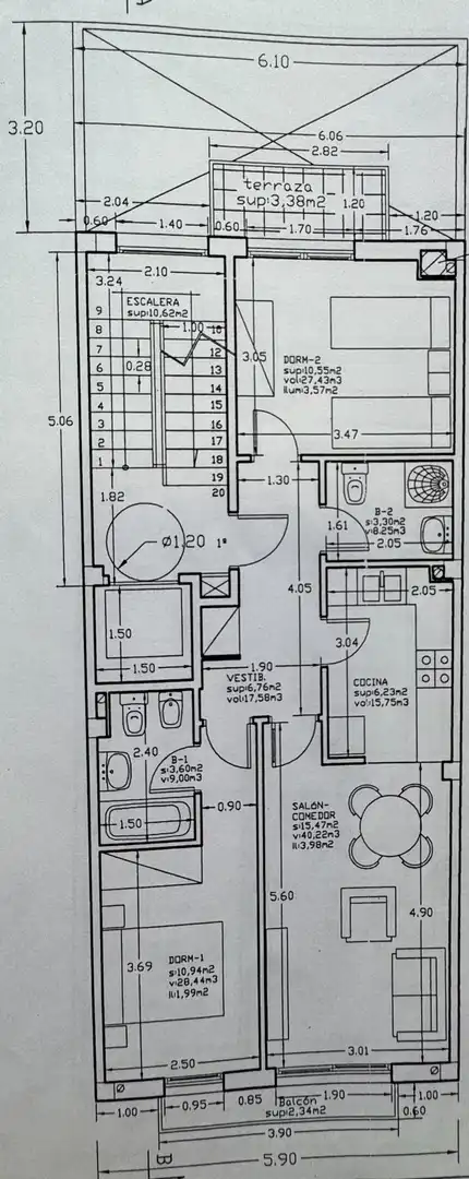 Wohnung zum Verkauf in Sitges mit Klimaanlage, Heizung und Balkon