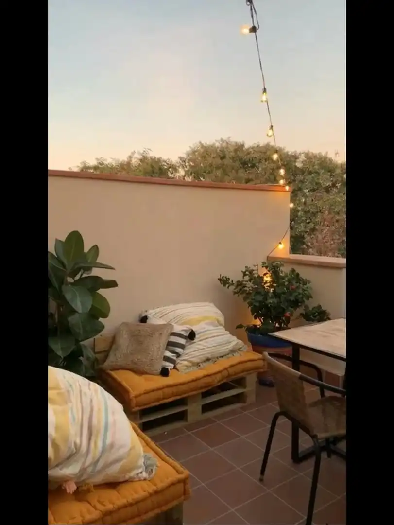 Terraza de Piso de alquiler en Barcelona con Aire acondicionado, Calefacción y Amueblado