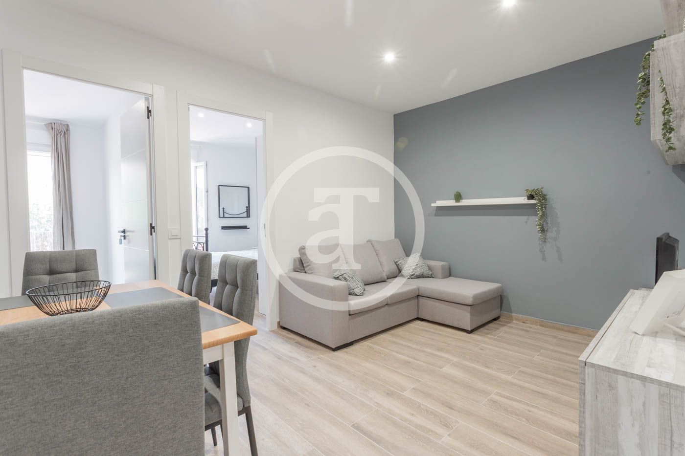 Living room of Flat to rent in  Barcelona Capital  with Heating, Terrace and Furnished