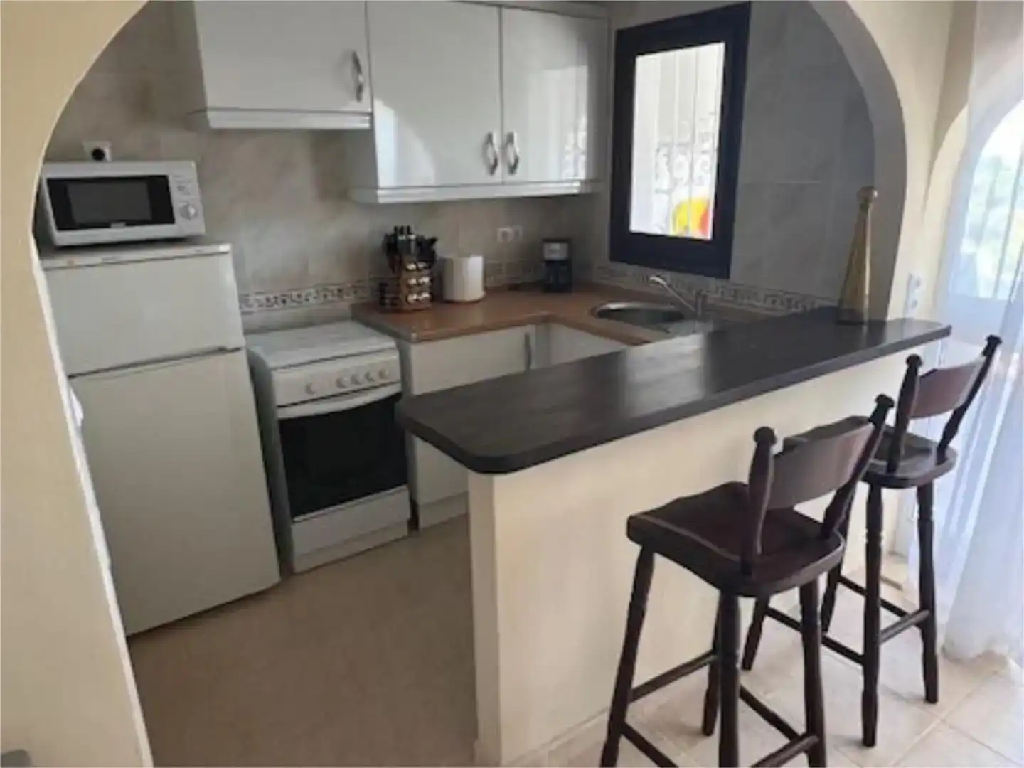 Kitchen of Flat for rent in Benissa  with Air Conditioner, Private garden and Swimming Pool