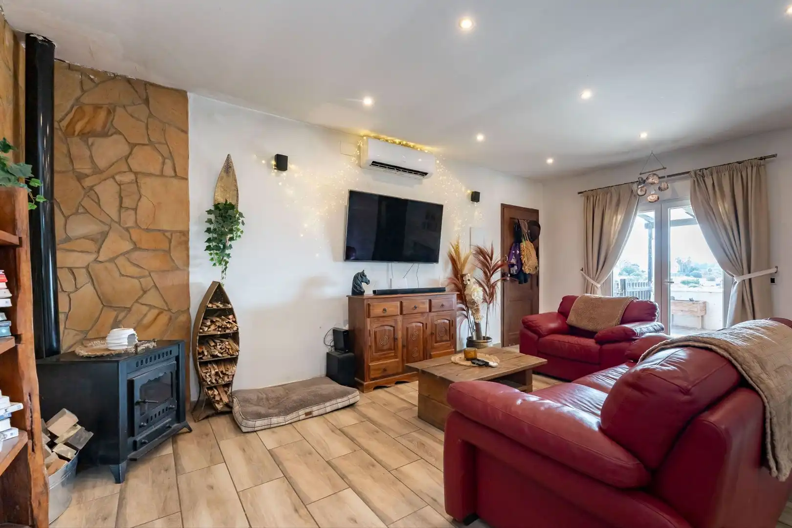 Sala de estar de Finca rústica en venta en Cártama con Aire acondicionado y Trastero