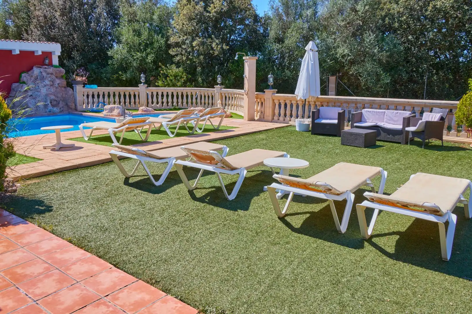 Terraza de Finca rústica en venta en Llucmajor con Aire acondicionado, Jardín privado y Terraza