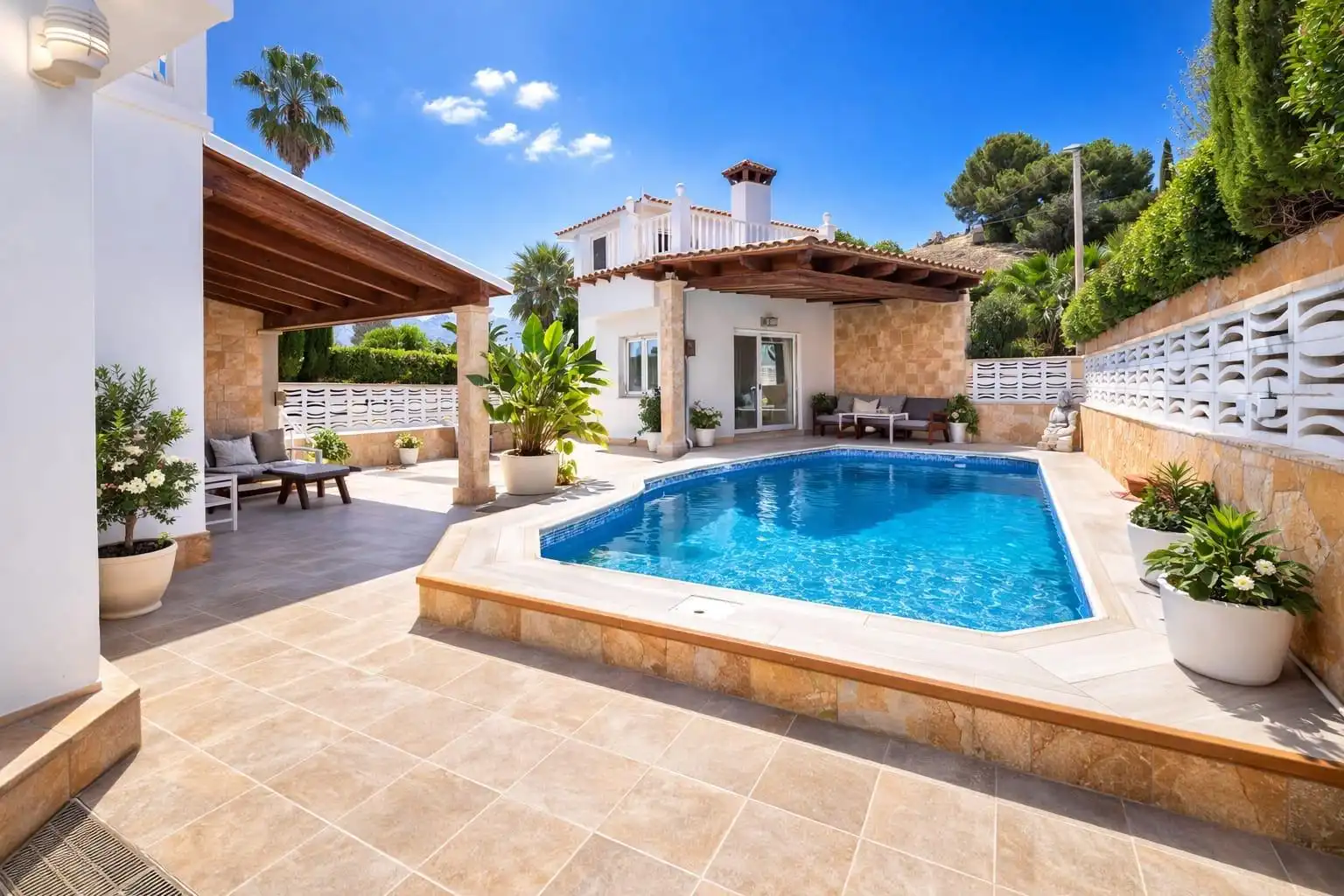 Swimming pool of Houses for sale in Llucmajor  with Air Conditioner, Private garden and Terrace