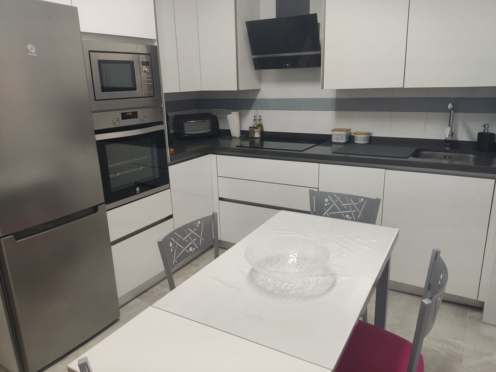 Cocina de Piso de alquiler en Roquetas de Mar con Aire acondicionado, Calefacción y Terraza