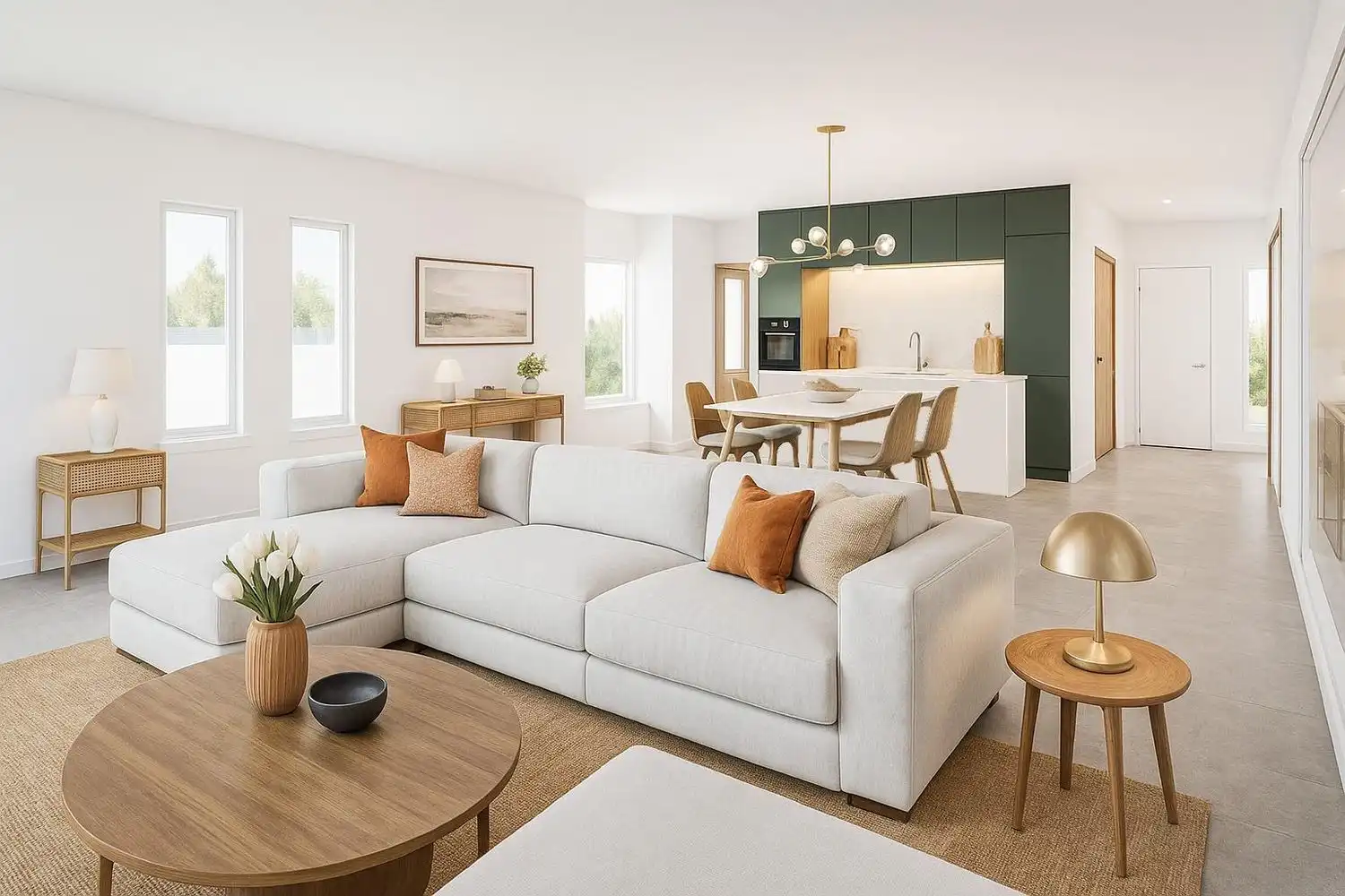 Sala d'estar de Casa o xalet en venda en La Oliva amb Aire condicionat, Jardí privat i Terrassa