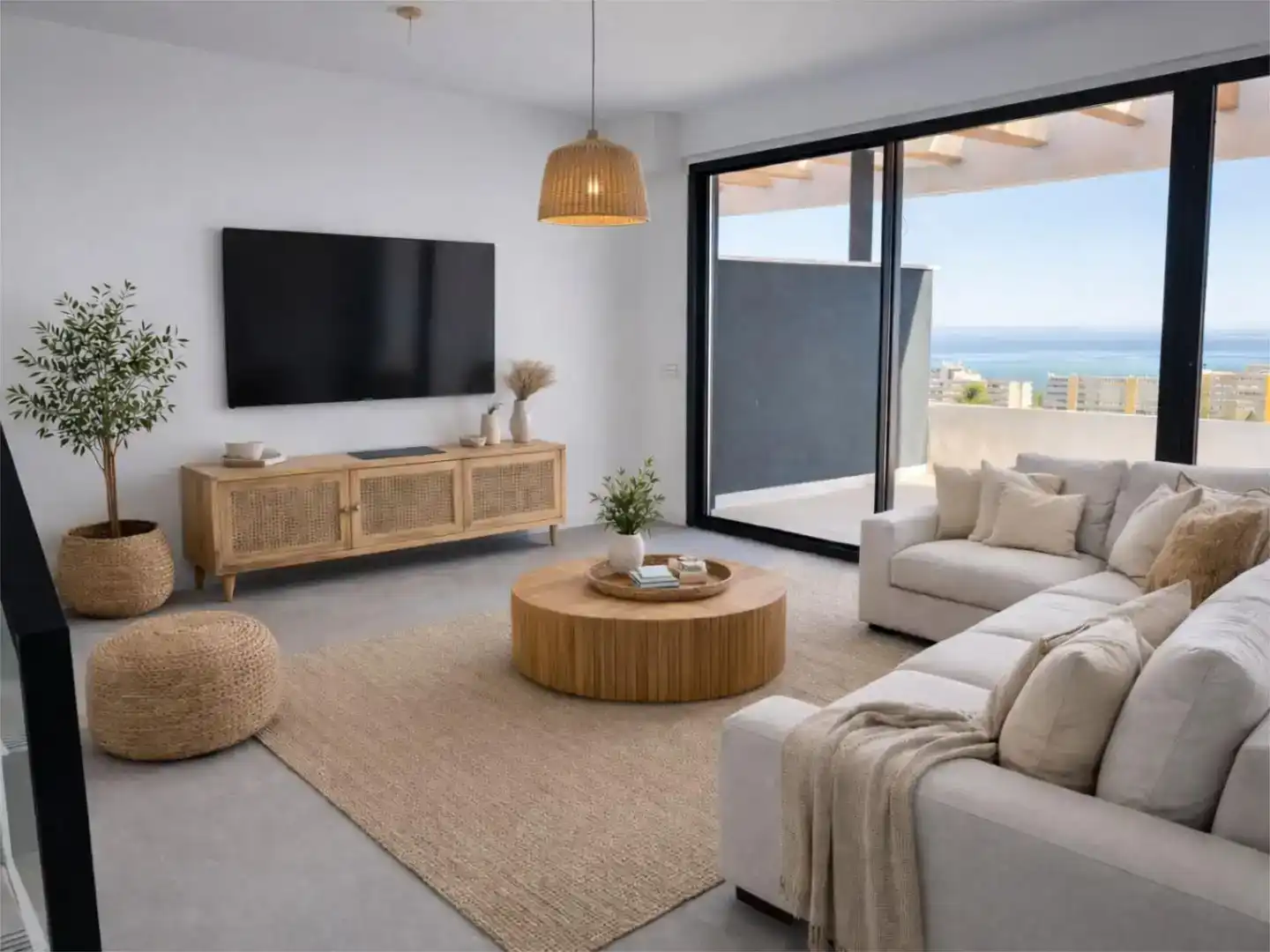 Living room of Flat for sale in Torremolinos  with Air Conditioner, Swimming Pool and Balcony
