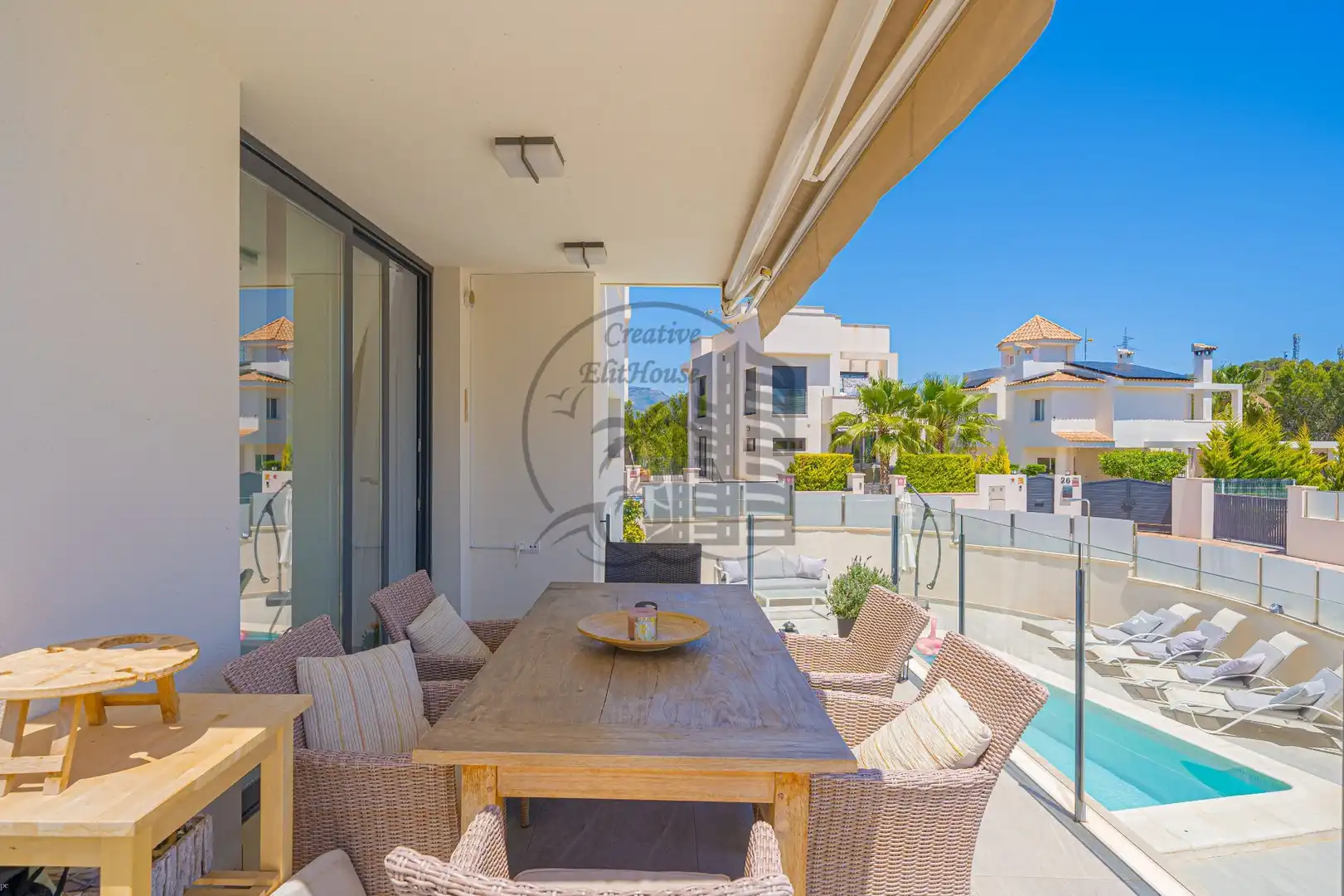Terraza de Casa o chalet en venta en La Nucia con Jardín privado y Piscina