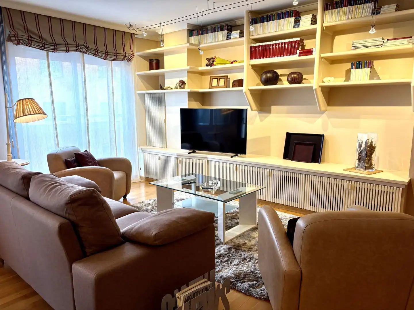 Living room of Flat for rent in Castellón de la Plana / Castelló de la Plana  with Air Conditioner, Heating and Terrace