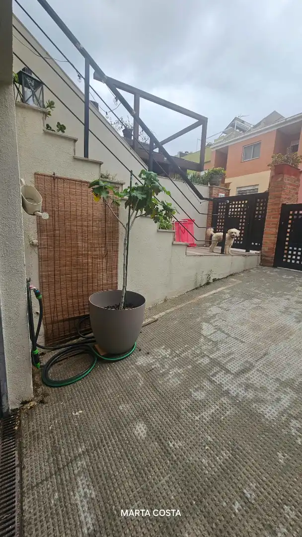 Terrasse von Einfamilien-Reihenhaus zum Verkauf in Almoines mit Klimaanlage, Heizung und Parkett