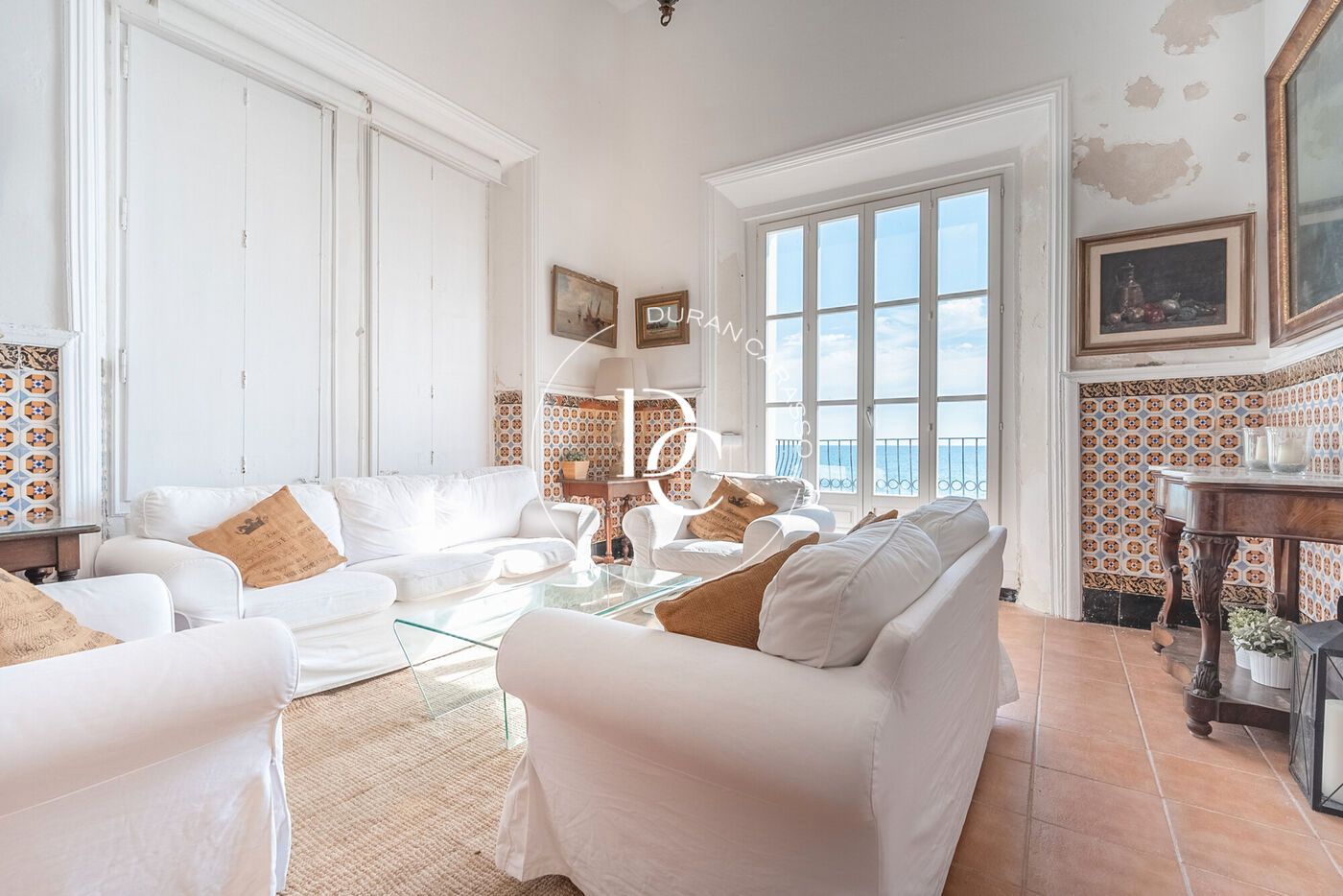 Sala d'estar de Casa o xalet en venda en Sitges amb Calefacció, Terrassa i Balcó