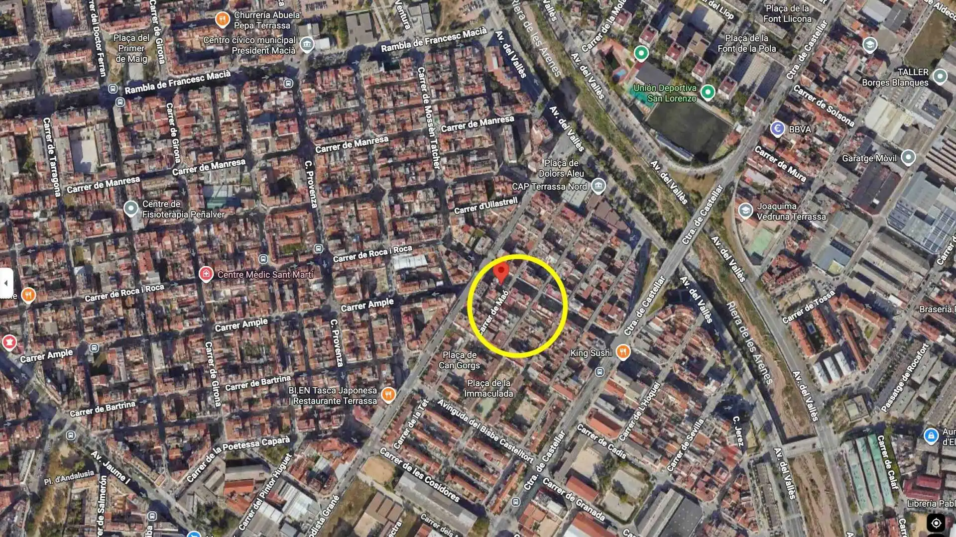 Vista exterior de Pis en venda en Terrassa