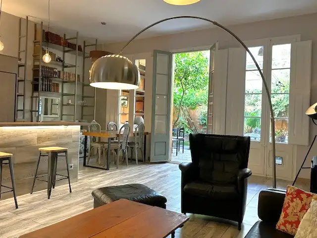 Sala de estar de Casa o chalet de alquiler en Barcelona con Aire acondicionado, Calefacción y Jardín privado