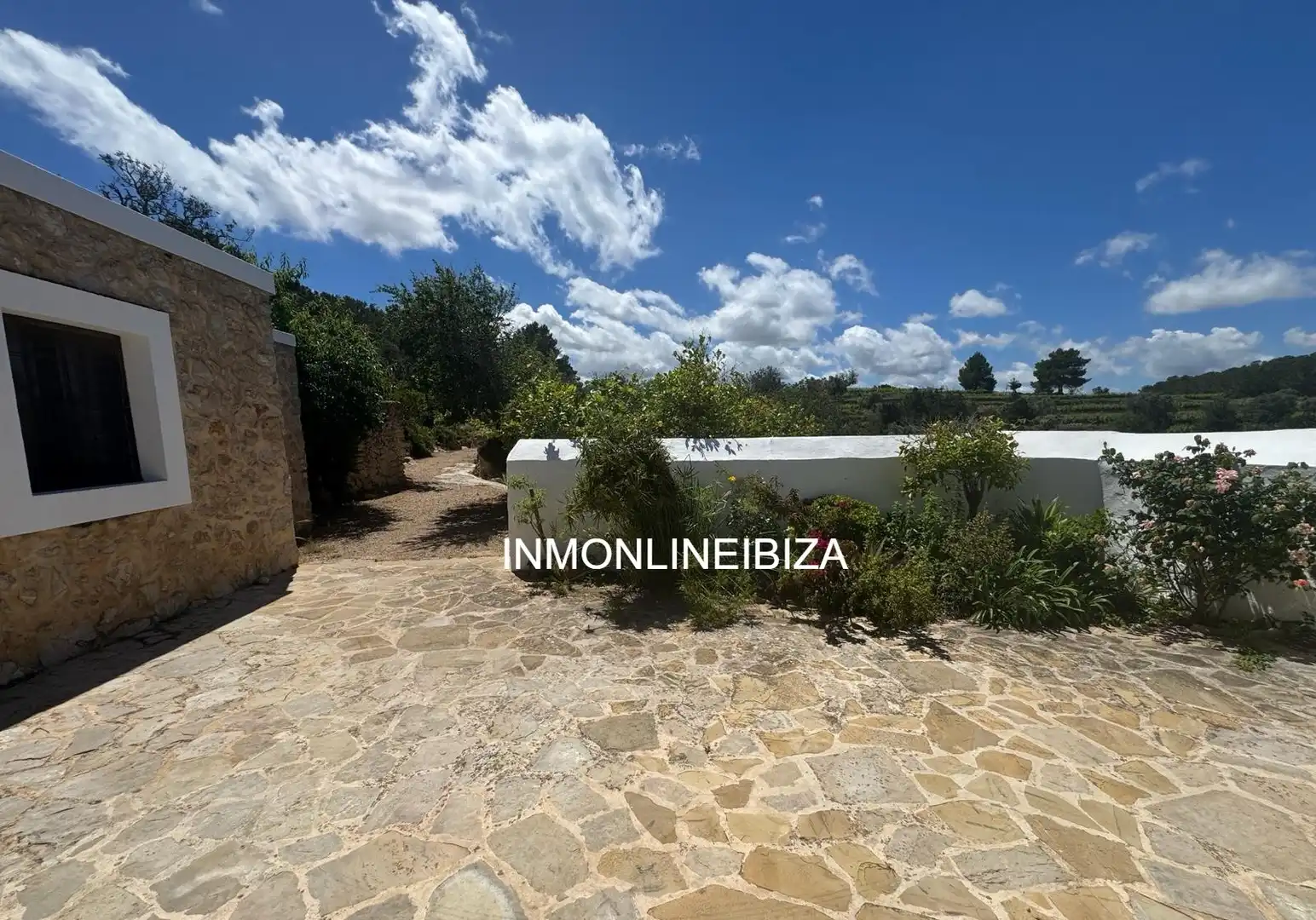 Garten von Haus oder Chalet zur Miete in Sant Joan de Labritja mit Privatgarten, Terrasse und Schwimmbad
