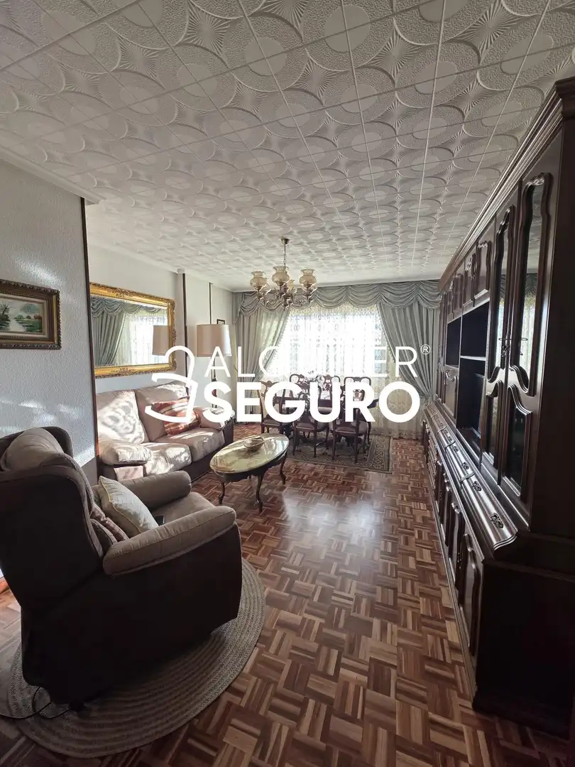 Sala d'estar de Pis de lloguer en Burgos amb Calefacció, Terrassa i Moblat