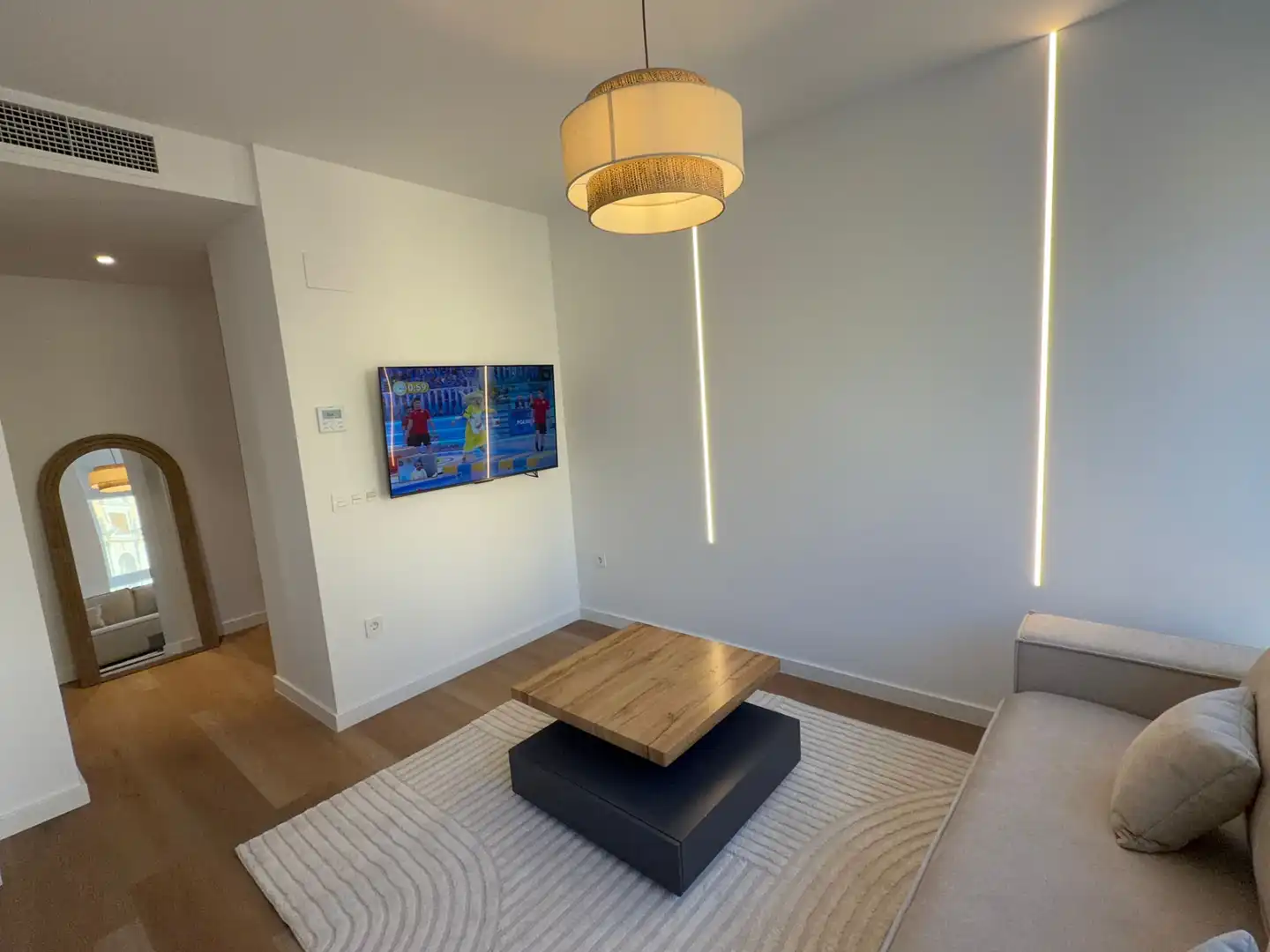 Sala d'estar de Apartament de lloguer en Badajoz amb Aire condicionat, Calefacció i Parquet