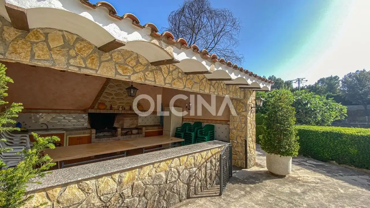 Terraza de Casa o chalet en venta en Alcoy / Alcoi con Jardín privado y Piscina