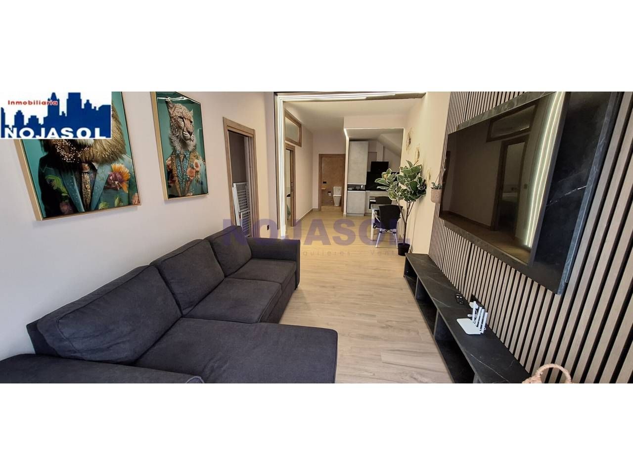 Sala d'estar de Apartament de lloguer en Noja amb Aire condicionat, Calefacció i Parquet
