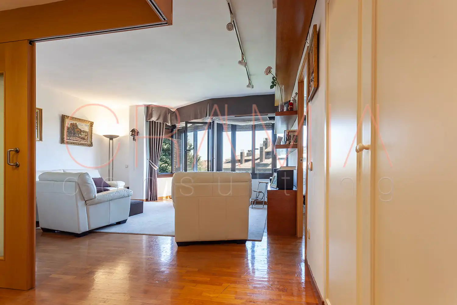 Sala d'estar de Àtic en venda en Barcelona amb Aire condicionat, Calefacció i Jardí privat