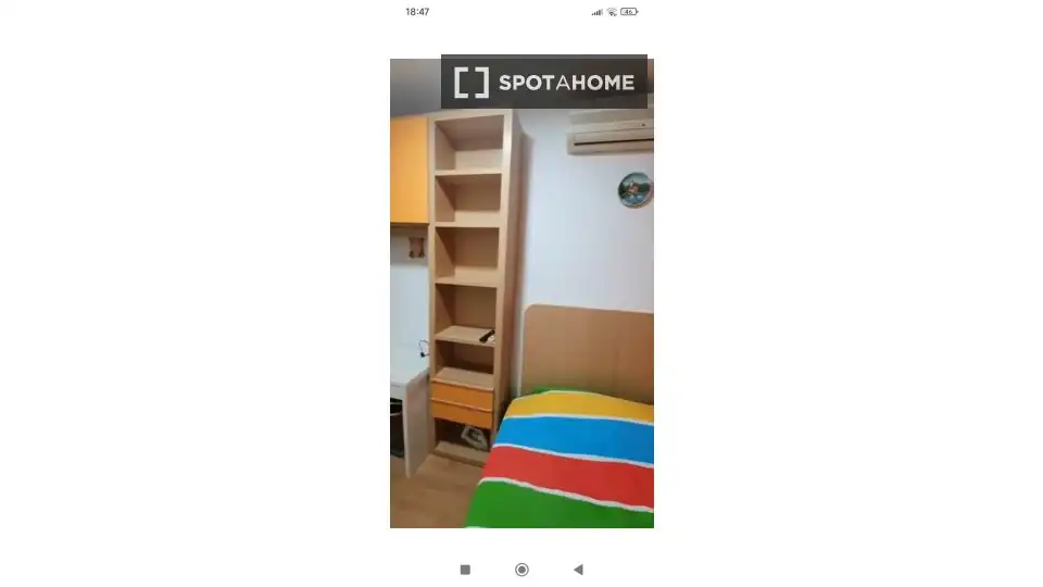 Schlafzimmer von Wohnung zur untervermieten in Madrid mit Klimaanlage, Terrasse und Möbliert