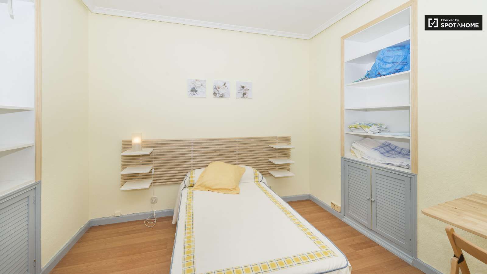 Habitación de Piso para compartir en  Madrid Capital con Aire acondicionado y Terraza