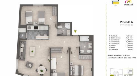 Foto 2 de Piso en venta en Pardaleras, Badajoz Capital