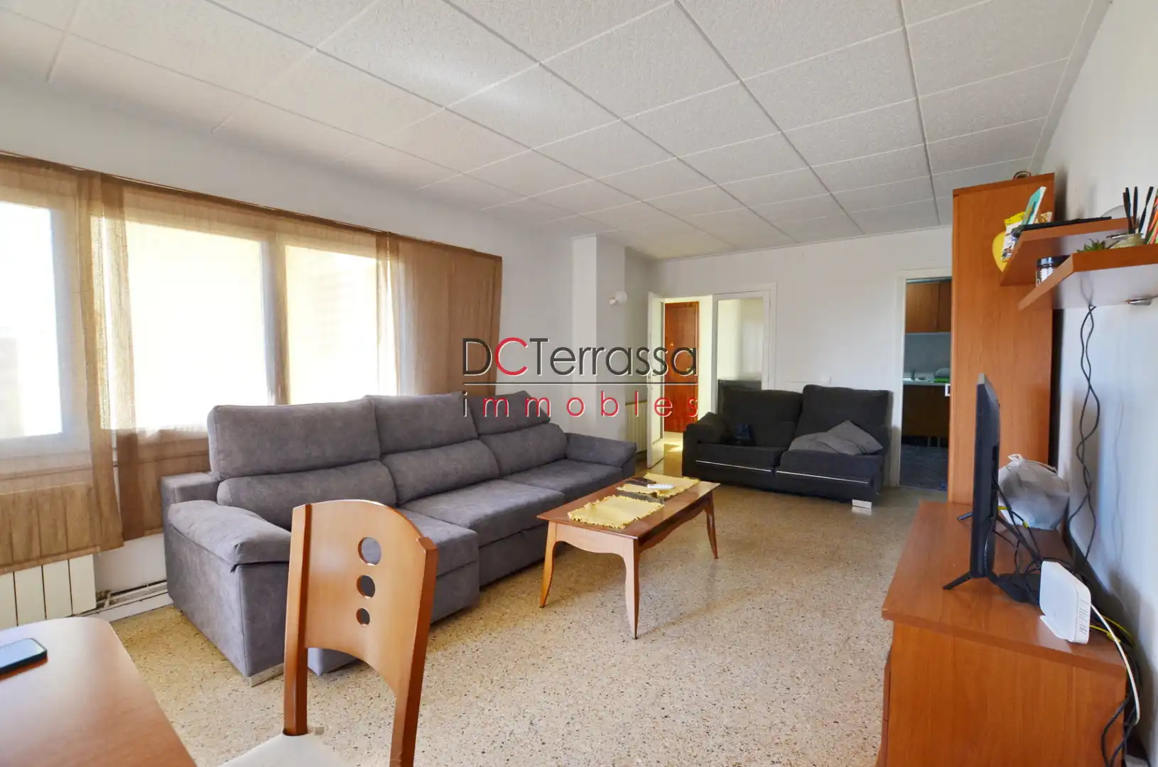 Sala d'estar de Pis en venda en Terrassa amb Aire condicionat, Calefacció i Balcó
