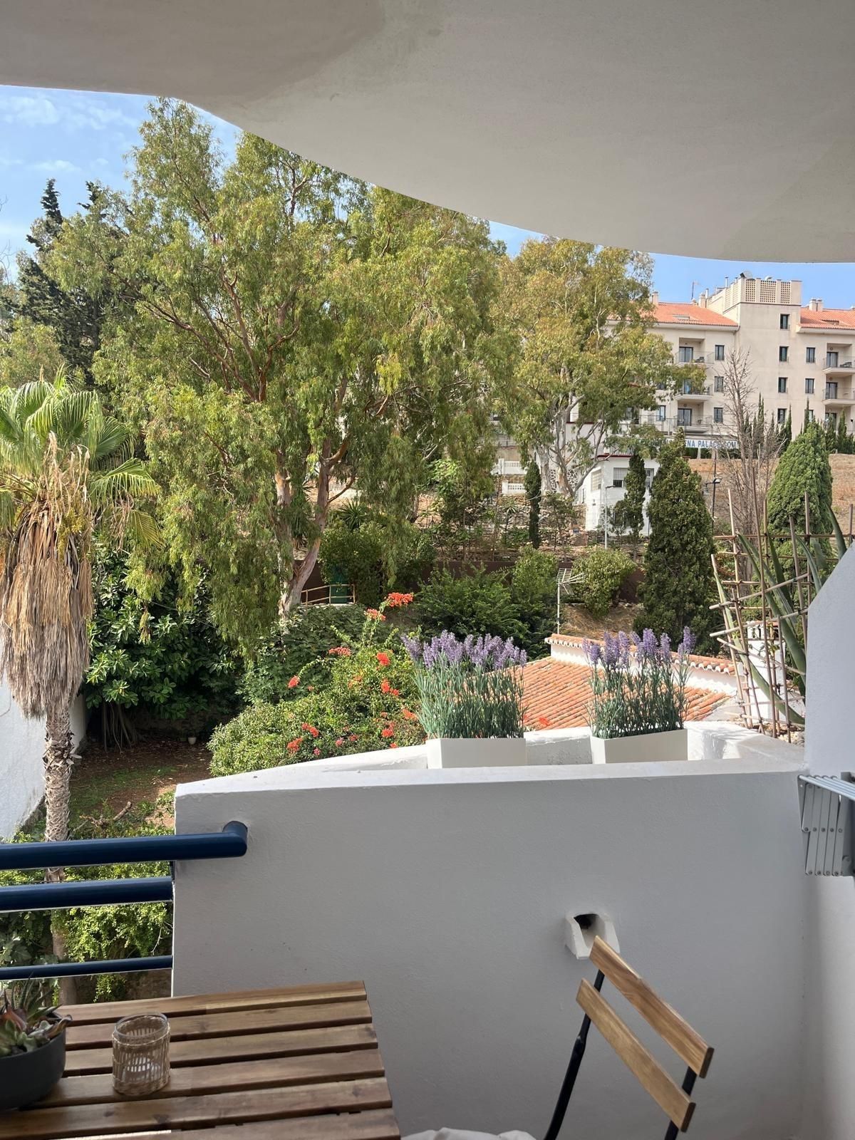Terrassa de Apartament de lloguer en Benalmádena amb Aire condicionat, Jardí privat i Terrassa