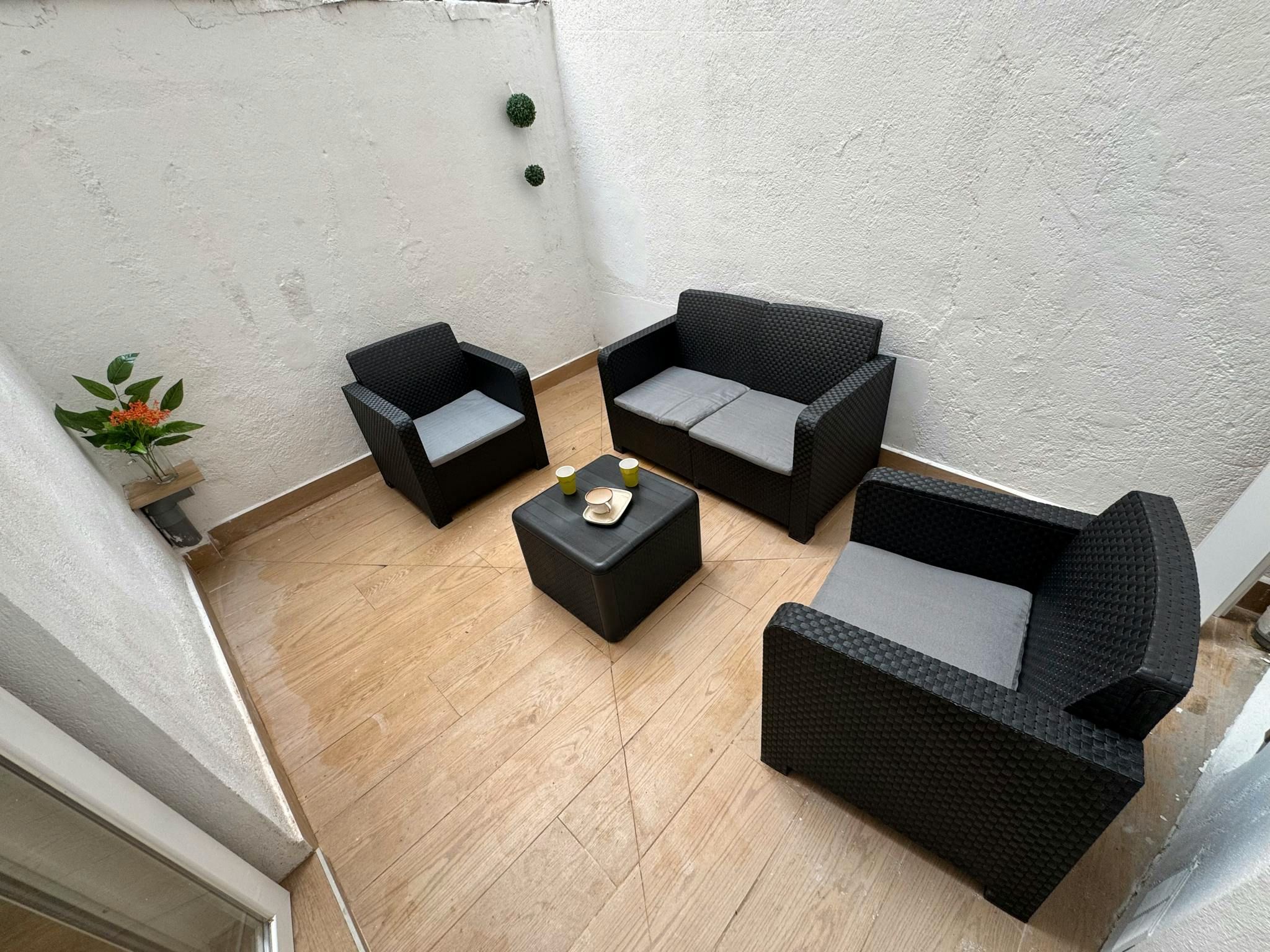 Terrace of Flat to rent in  Madrid Capital  with Air Conditioner, Heating and Private garden