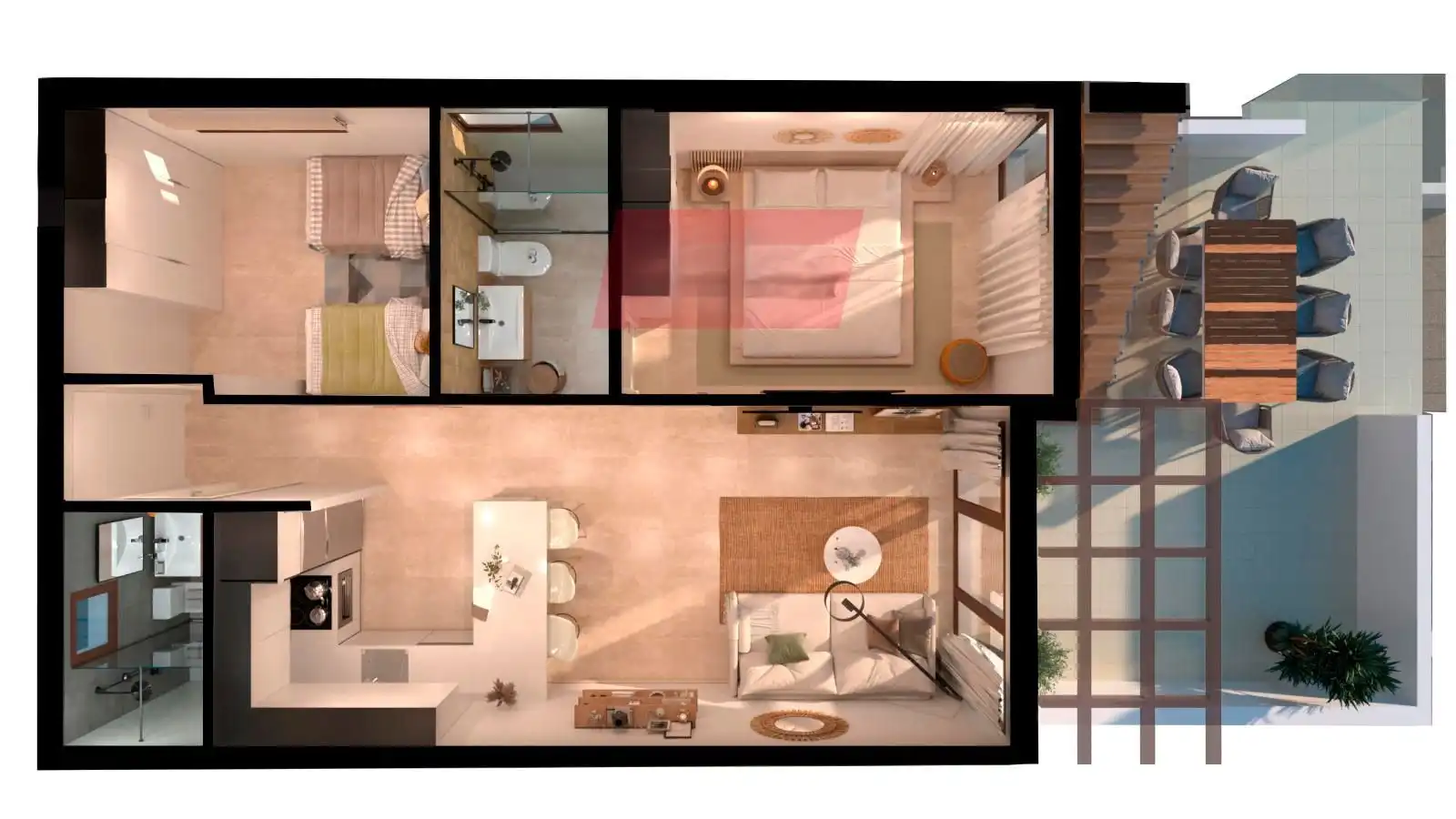 Appartement compact avec piscine à vendre à Las Salinas, imagen 2