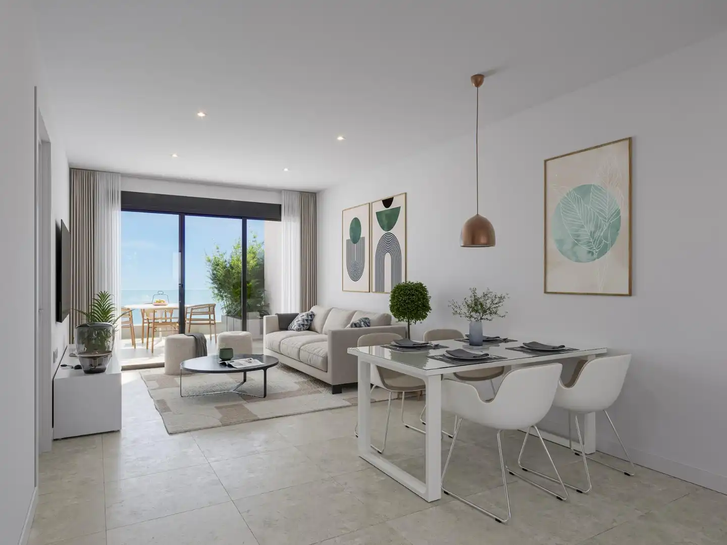 Sala d'estar de Planta baixa en venda en Los Alcázares amb Terrassa, Traster i Piscina comunitària