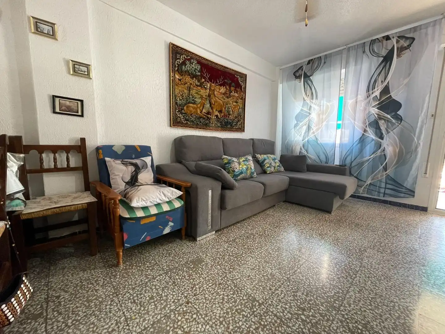 Living room of Flat for sale in Águilas  with Terrace, Furnished and Balcony