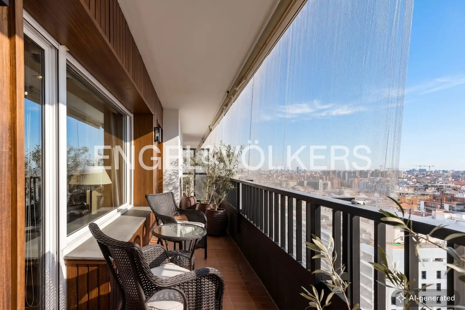 Balcony of Flat for rent in Barcelona  with Air Conditioner, Heating and Parquet flooring