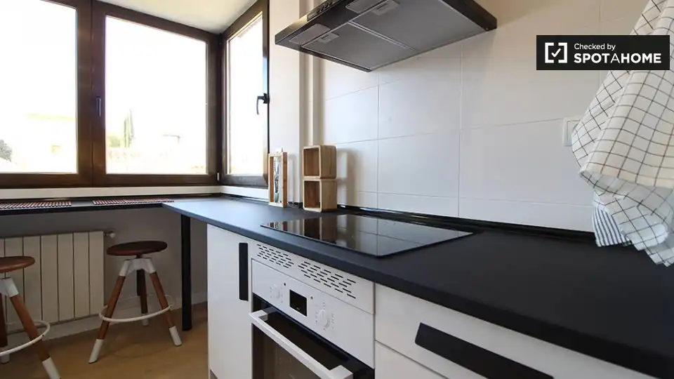 Kitchen of Flat for rent in Madrid  with Air Conditioner, Heating and Furnished