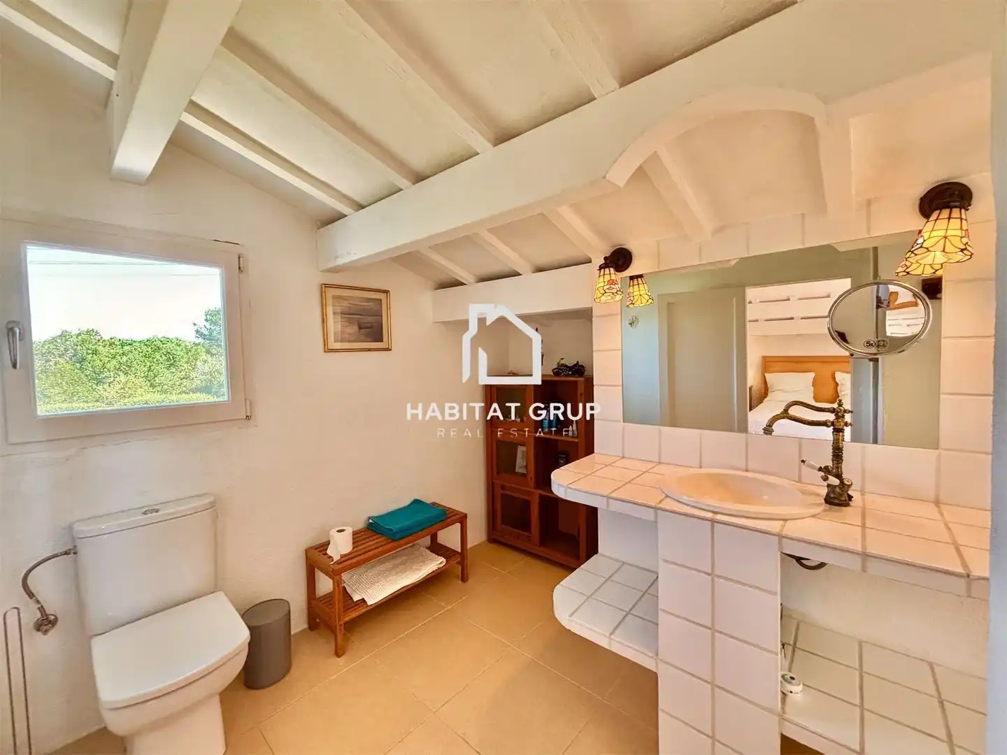 Badezimmer von Haus oder Chalet zum Verkauf in Sant Lluís mit Klimaanlage, Heizung und Privatgarten