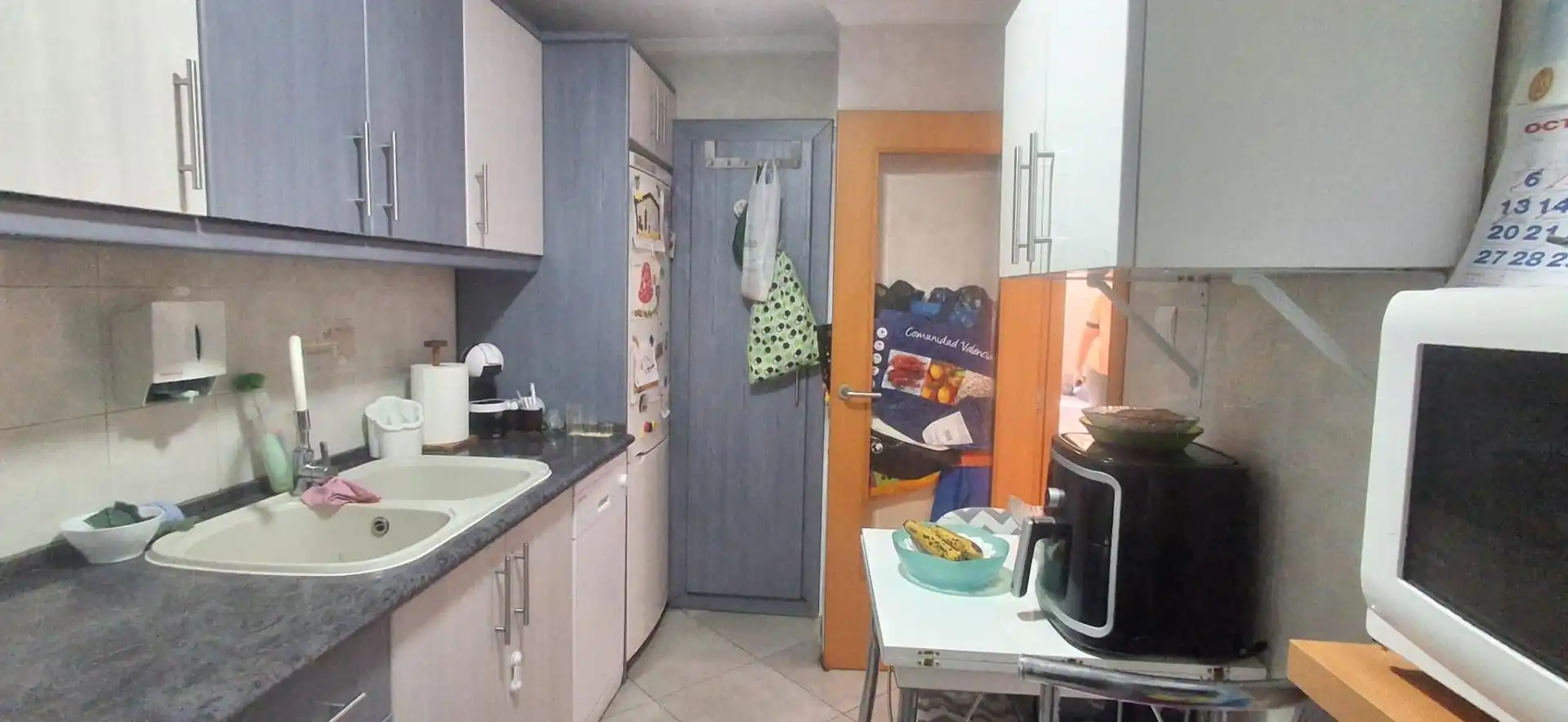 Kitchen of Flat for sale in Cullera  with Air Conditioner, Furnished and Balcony