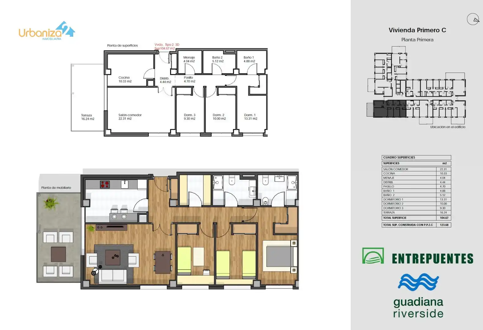 Wohnung zum Verkauf in Badajoz mit Klimaanlage, Heizung und Privatgarten