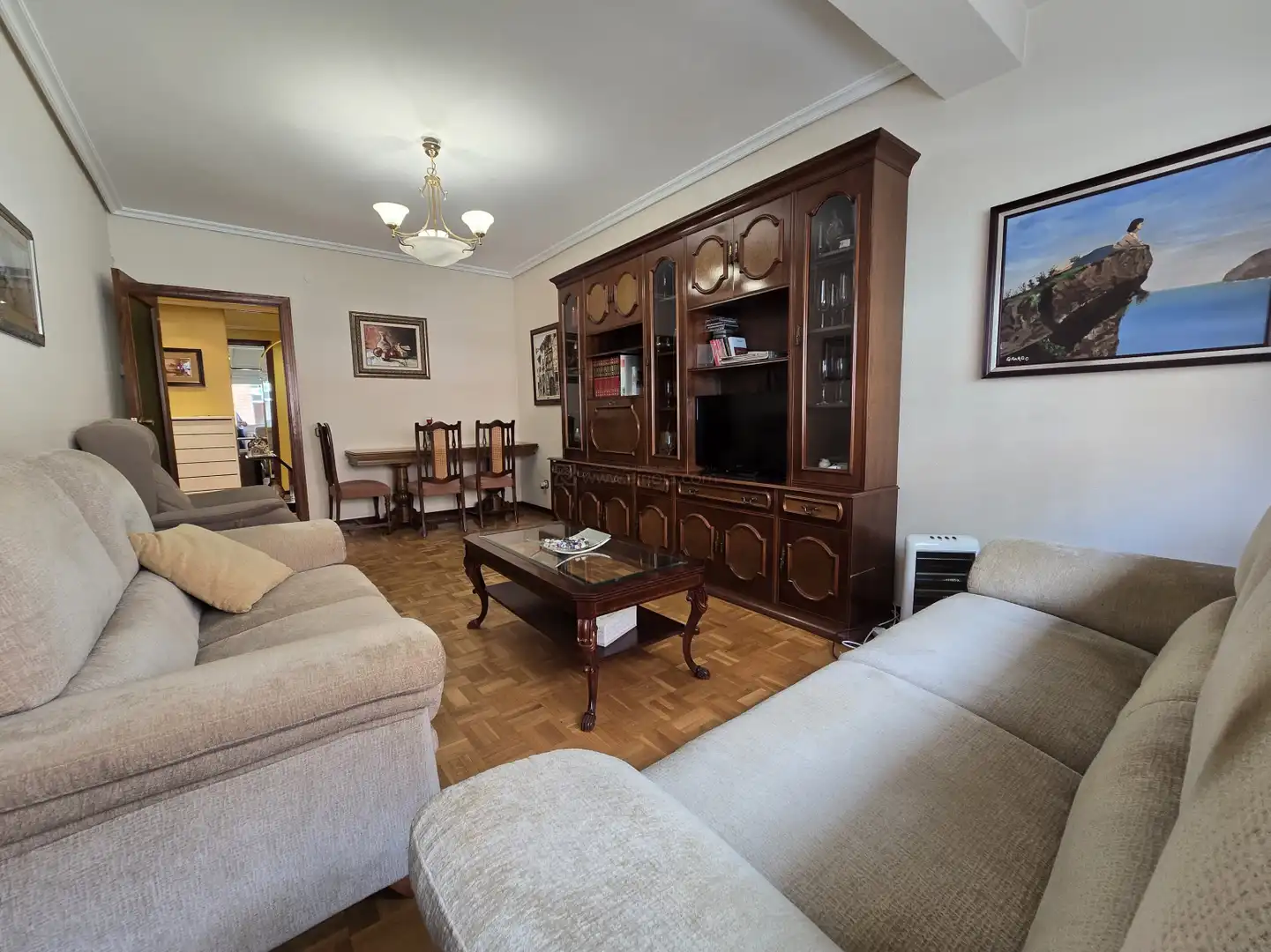 Living room of Flat for sale in  Logroño  with Heating, Parquet flooring and Terrace