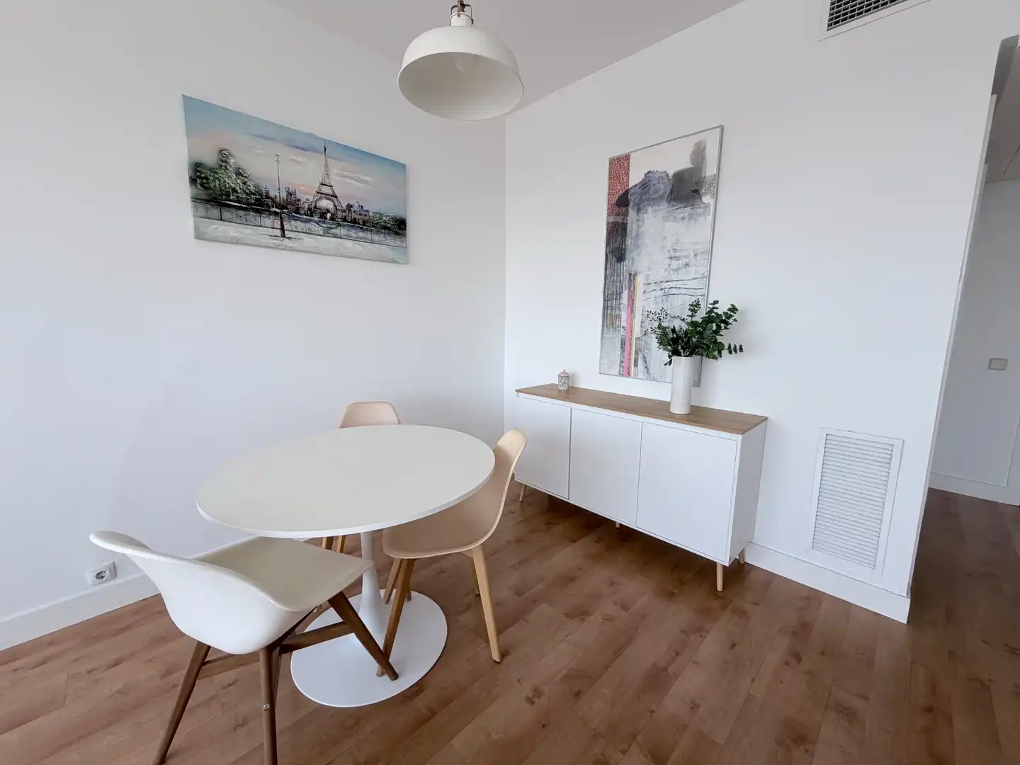 Comedor de Apartamento de alquiler en Madrid con Aire acondicionado, Calefacción y Parquet