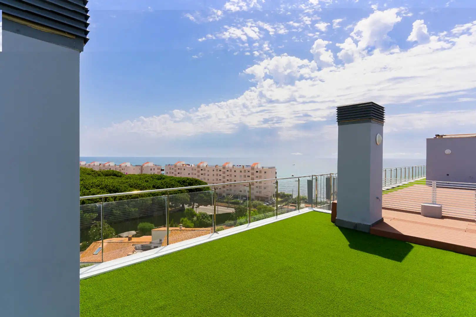 Terrace of Flat for sale in Sant Andreu de Llavaneres  with Air Conditioner, Heating and Private garden