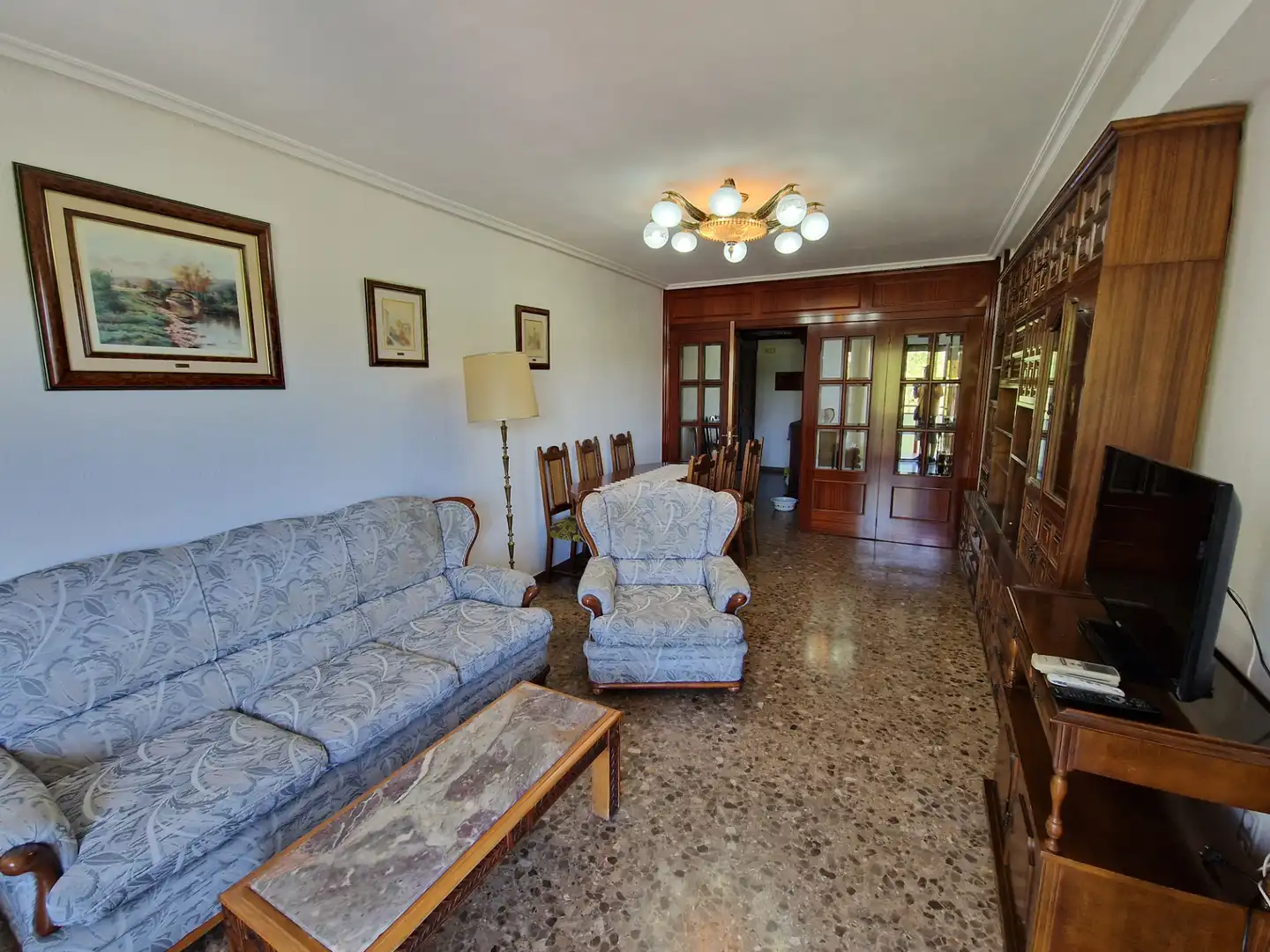 Wohnzimmer von Wohnung zur Miete in Zaragoza mit Heizung, Möbliert und Ofen