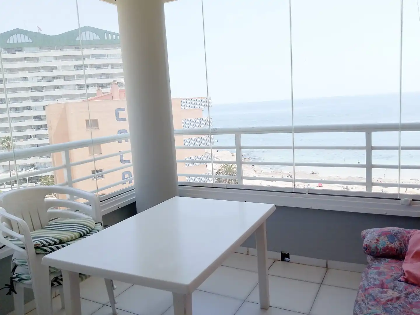 Terrasse von Wohnungen zum Verkauf in Calpe / Calp mit Klimaanlage, Heizung und Privatgarten