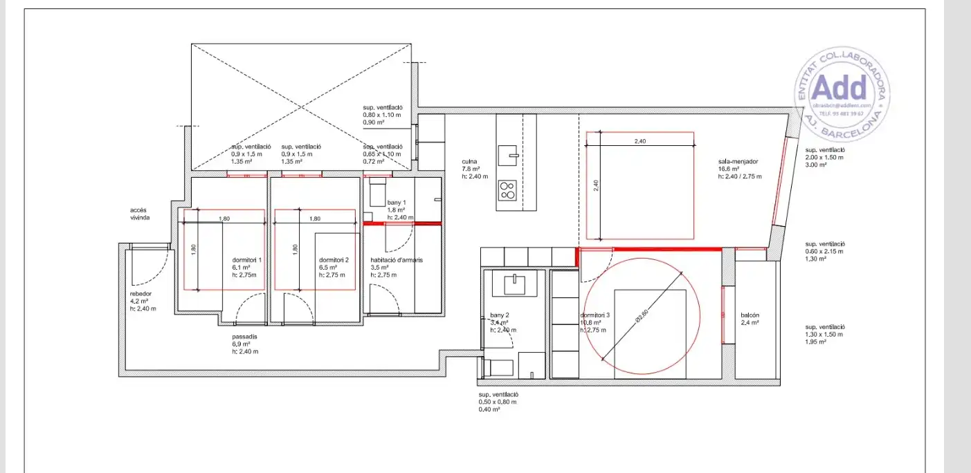Wohnung mit Terrasse zum Verkauf in Carrer d'Aragó 384, imagen 16