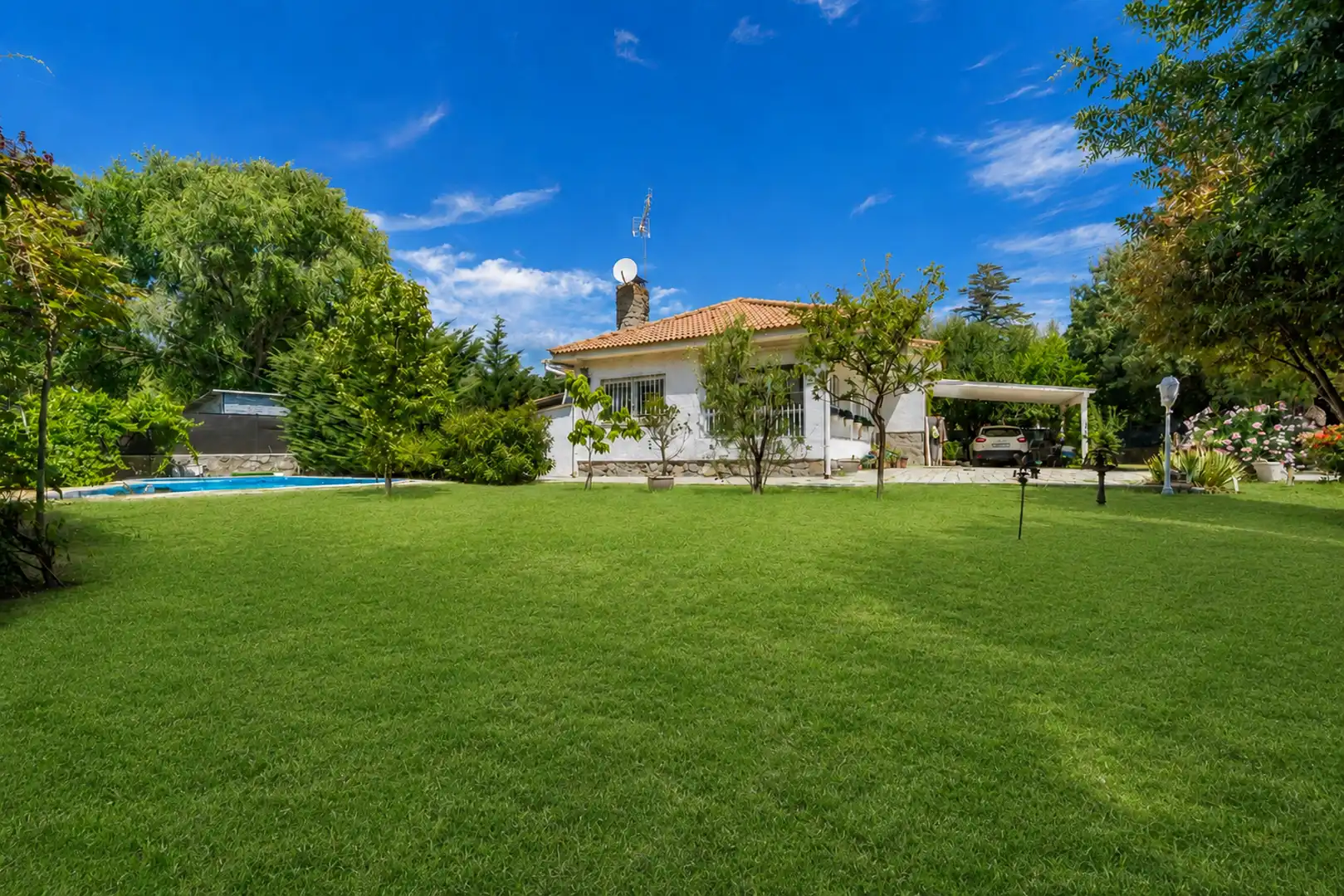 Jardí de Casa o xalet en venda en El Escorial amb Jardí privat, Terrassa i Piscina