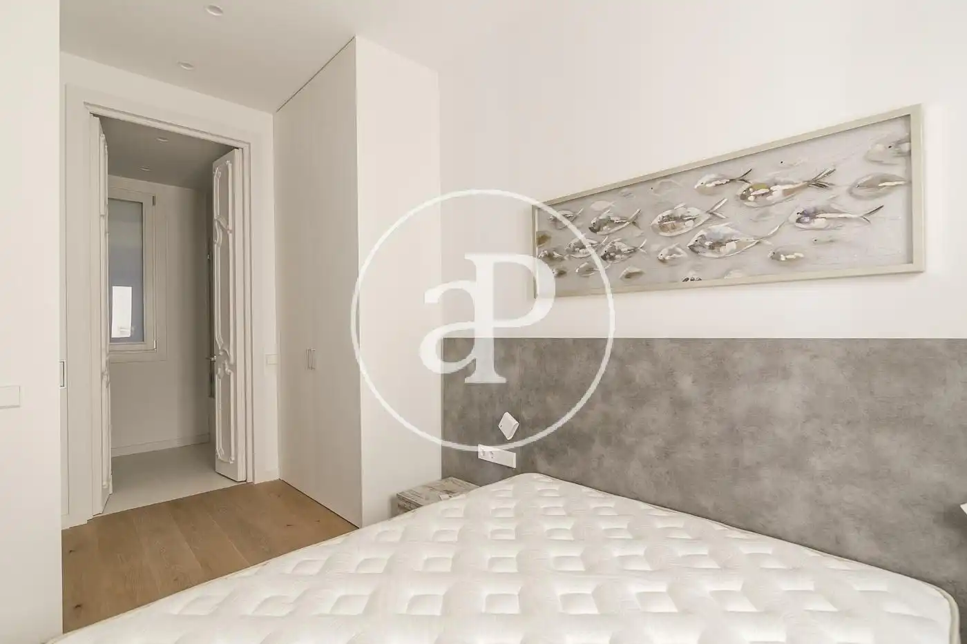 Schlafzimmer von Wohnung zur Miete in Barcelona mit Klimaanlage, Heizung und Möbliert