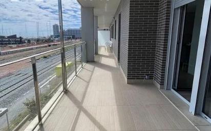 Terrace of Flat to rent in Badalona  with Parquet flooring, Terrace and Community pool