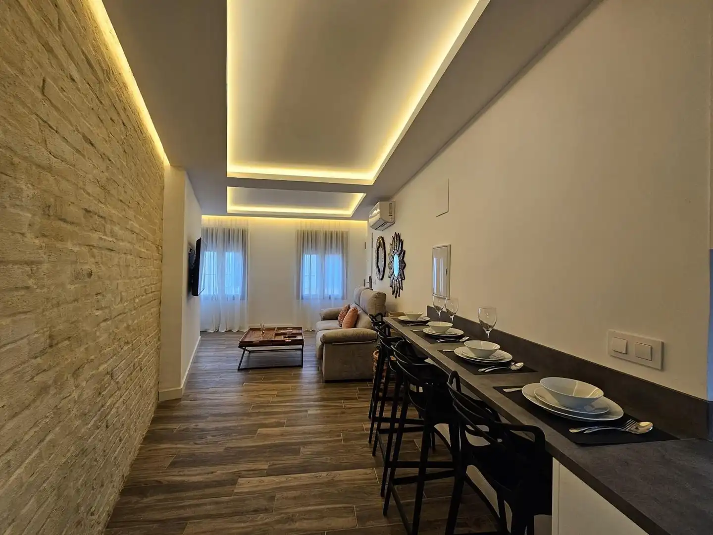 Wohnzimmer von Wohnung zur Miete in Córdoba mit Klimaanlage, Heizung und Terrasse