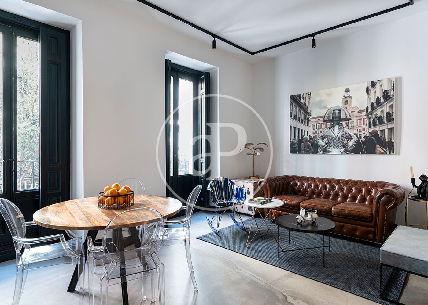 Living room of Flat to rent in  Madrid Capital  with Air Conditioner, Heating and Furnished