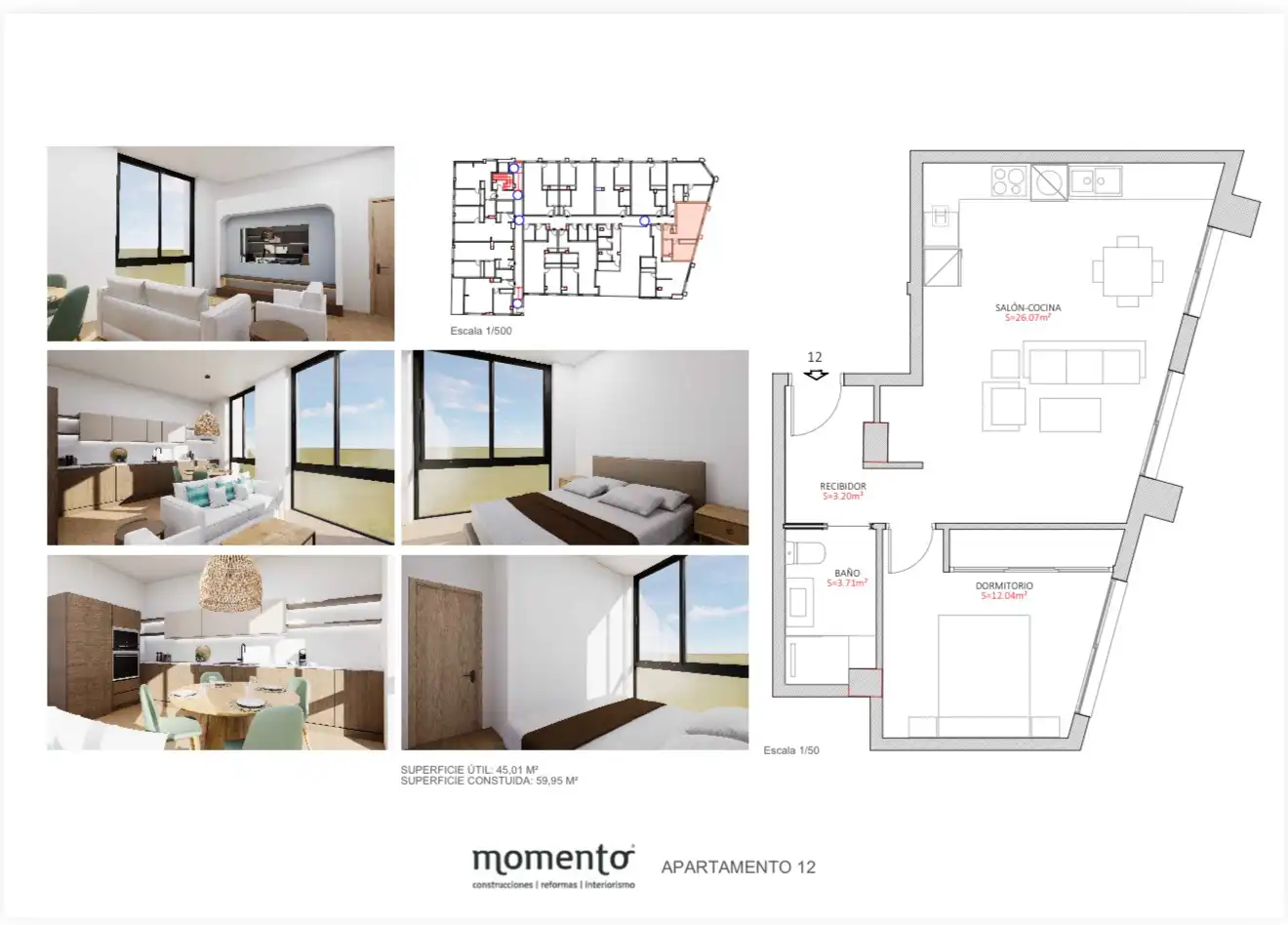 Wohnung zum Verkauf in Motril mit Klimaanlage, Heizung und Parkett