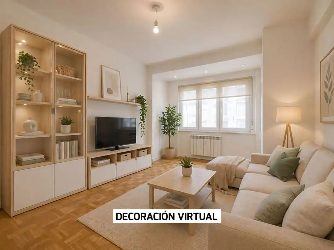 Sala d'estar de Pis en venda en Vitoria - Gasteiz amb Calefacció, Parquet i Terrassa
